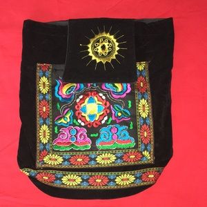 Handmade Indian Drawstring Backpack